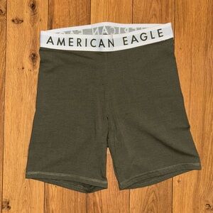Sage Green American Eagle High-Waisted Bike Shorts - Small